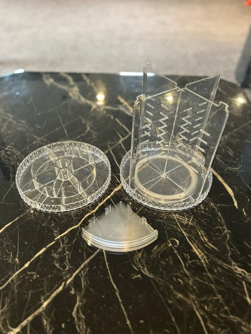 Clear Rotating 💄 Makeup Organizer - Clear Acrylic Cosmetic Storage